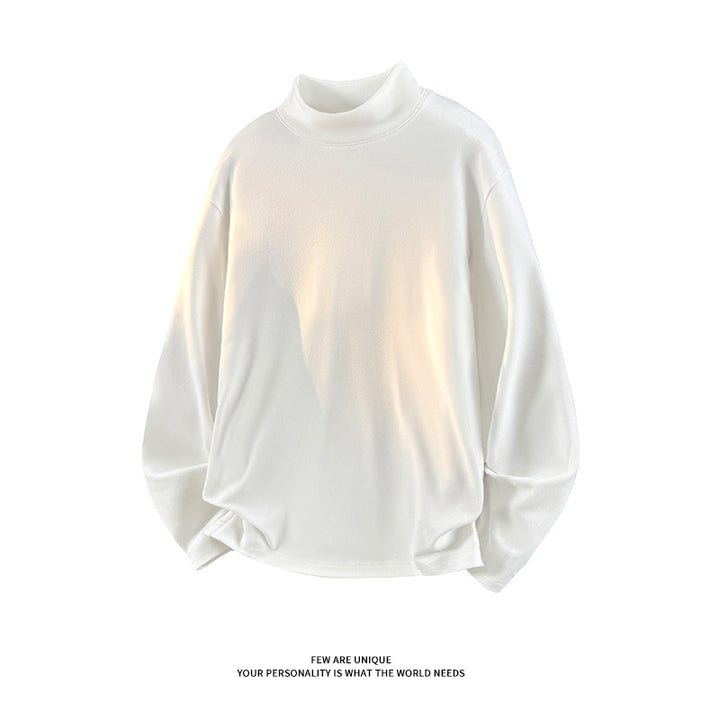 Unisex Oversize-Stand-up Collar Sweatshirt with Raglan Sleeves and Soft Cotton Fleece Mune Fashion
