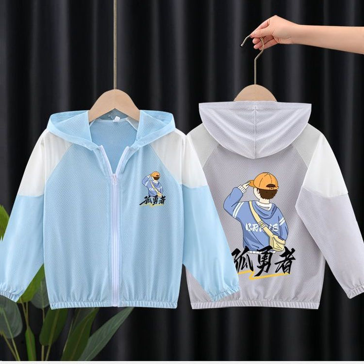 Unisex nan lightweight breathable children's summer jacket with hood and astronaut print Mune Fashion