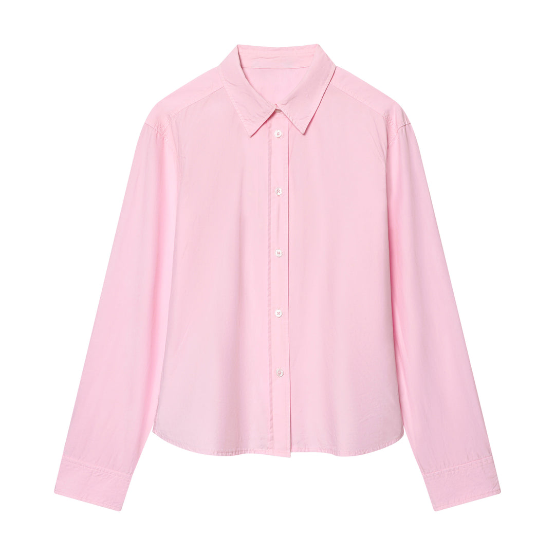 Ladies an oversized shirt blouse with Kent collar, concealed button placket and wide drop shoulder sleeve Fashion