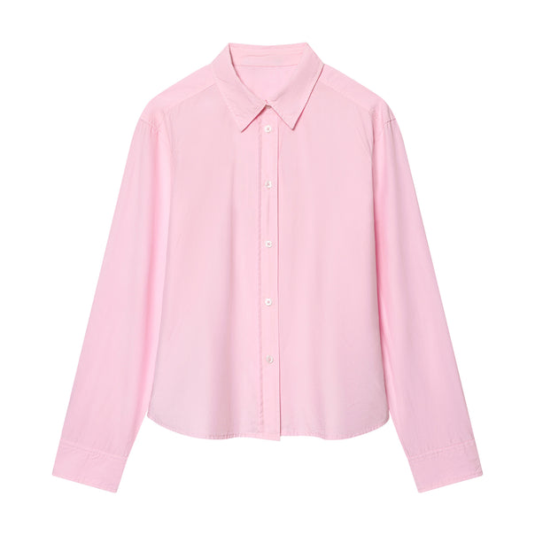 Ladies an oversized shirt blouse with Kent collar, concealed button placket and wide drop shoulder sleeve Fashion