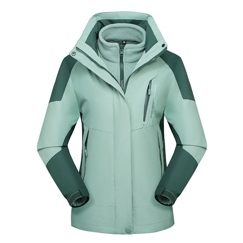 Women's Three-Piece Softshell Functional Jacket with Removable Fleece Inner Layer Mune Fashion
