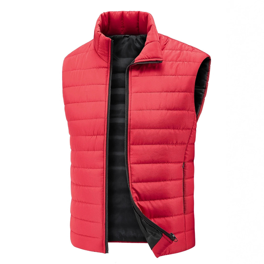 Men's Ultralight Padded Vest with Raised Collar and Insulating Thermal Filling Mune Fashion