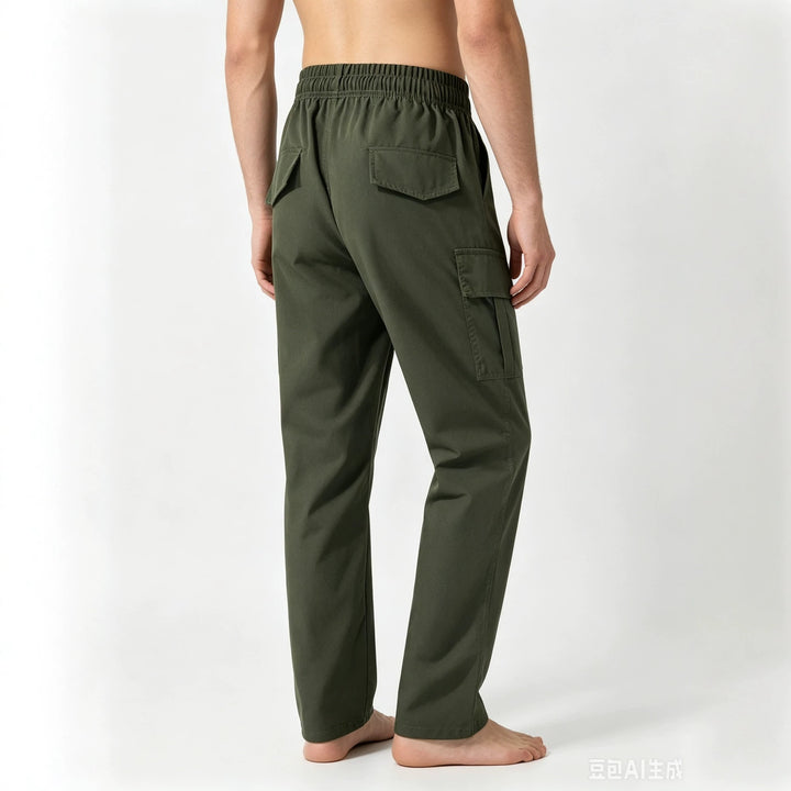 Men's cargo pants with elastic waistband and practical pockets Mune Fashion