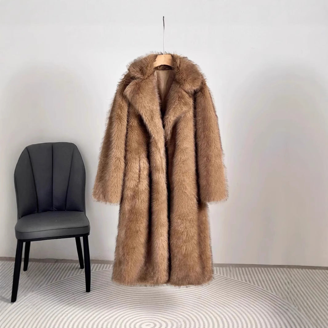 Women Luxury Faux Fur Coat Mune