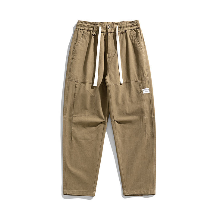 Men's Loose Fit Cargo Jogging Pants with Drawstring, Knee Inserts, and Utility Details Mune Fashion