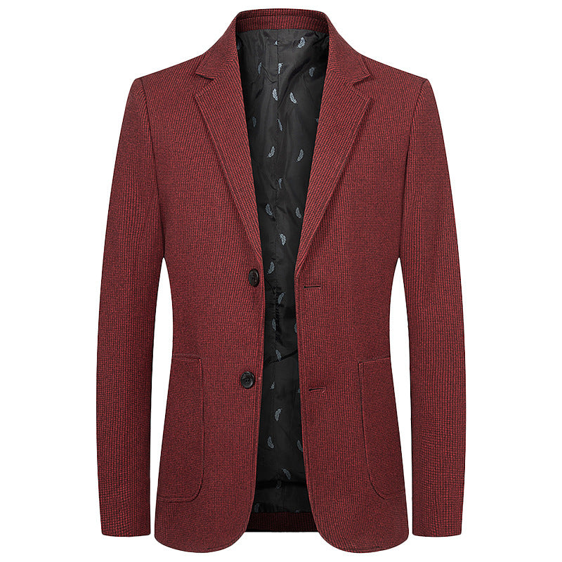 Men's Modern Structured Blazer with Patch Pockets and Half-Lined Interior Mune Fashion