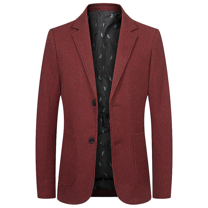 Men's Modern Structured Blazer with Patch Pockets and Half-Lined Interior Mune Fashion