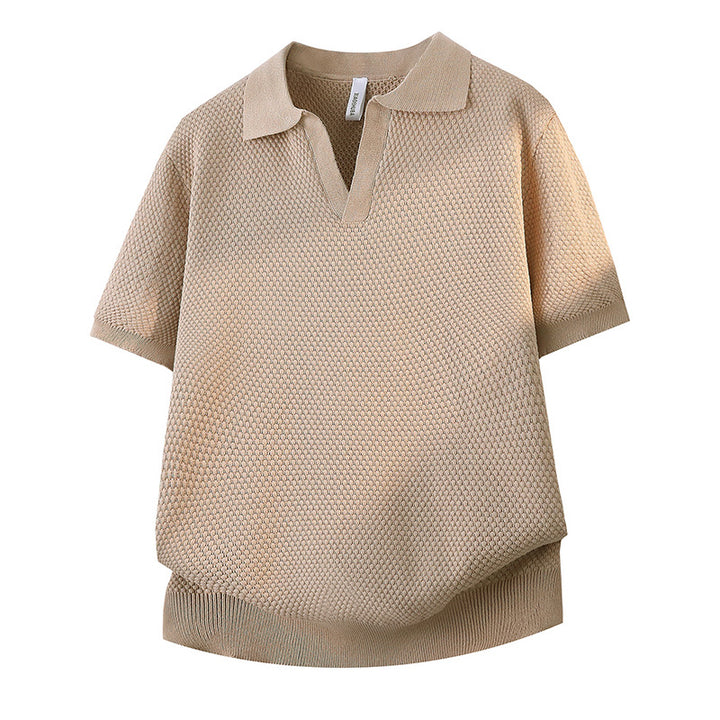 Women's Stylish Knit Top with Half-Pipe Collar Mune Fashion