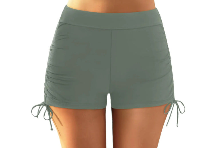 Women's figure-flattering swim shorts with gathering and side lacing Mune Fashion