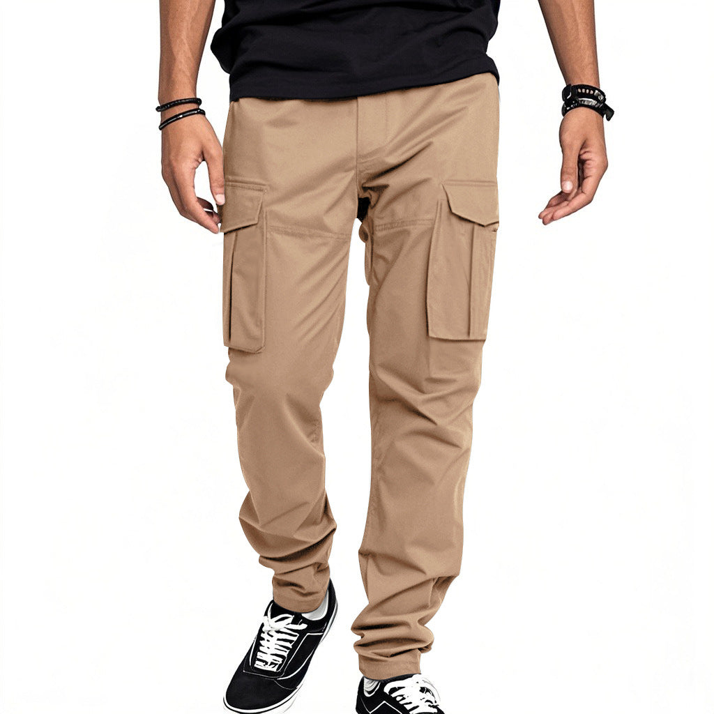 Men's nan utility cargo pants with large patch flap pockets and a tapered silhouette Mune Fashion