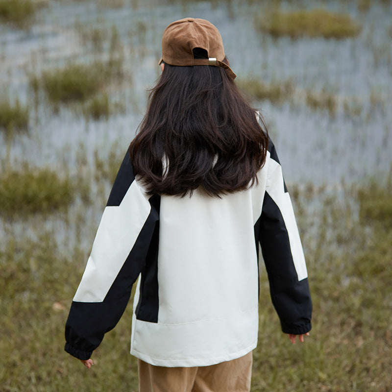 Women's two-layer waterproof outdoor jacket with hood, breathable membrane and adjustable waist Mune Fashion