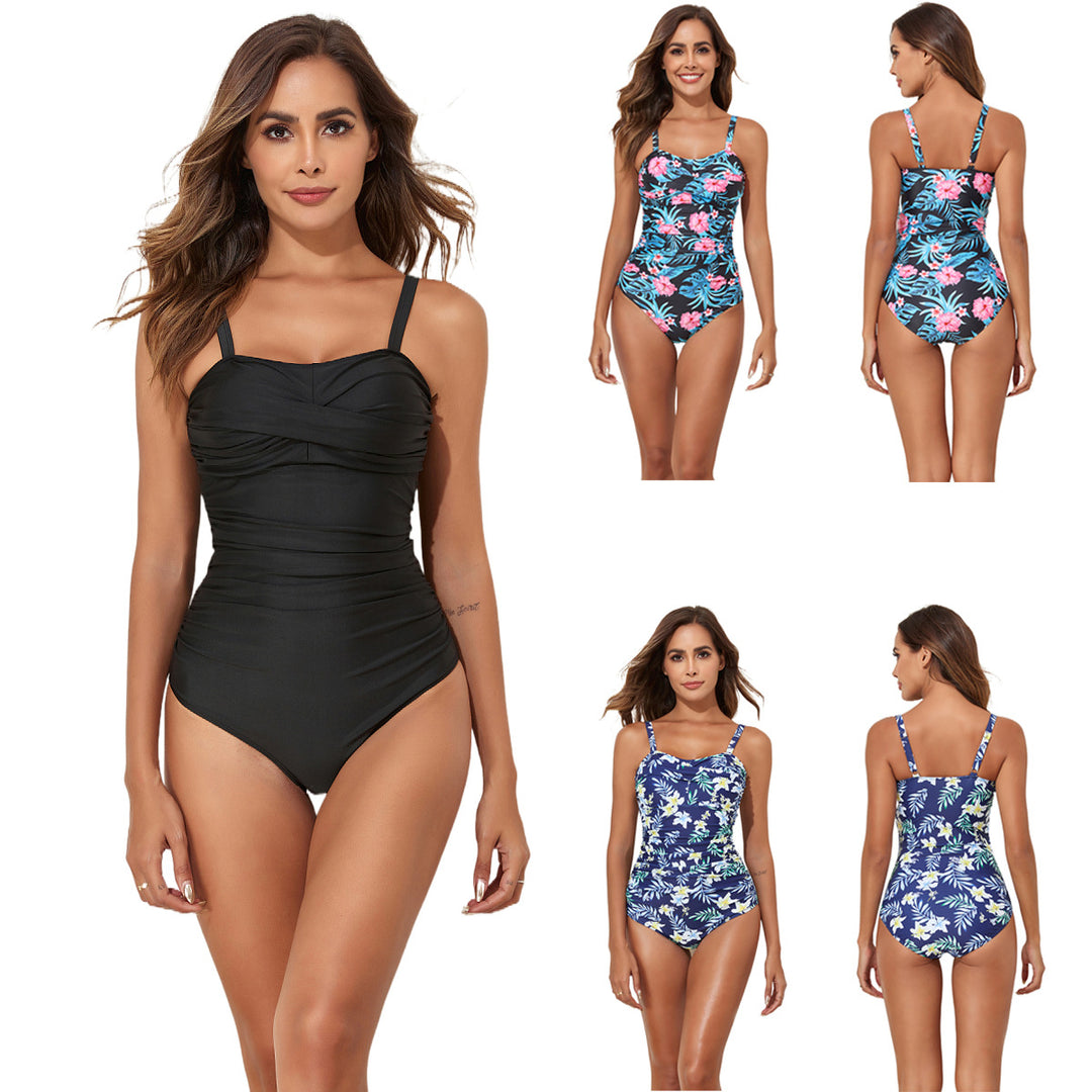 Women’s one-piece swimsuit with floral design and figure-shaping effect Mune Fashion