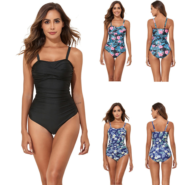 Women’s one-piece swimsuit with floral design and figure-shaping effect Mune Fashion