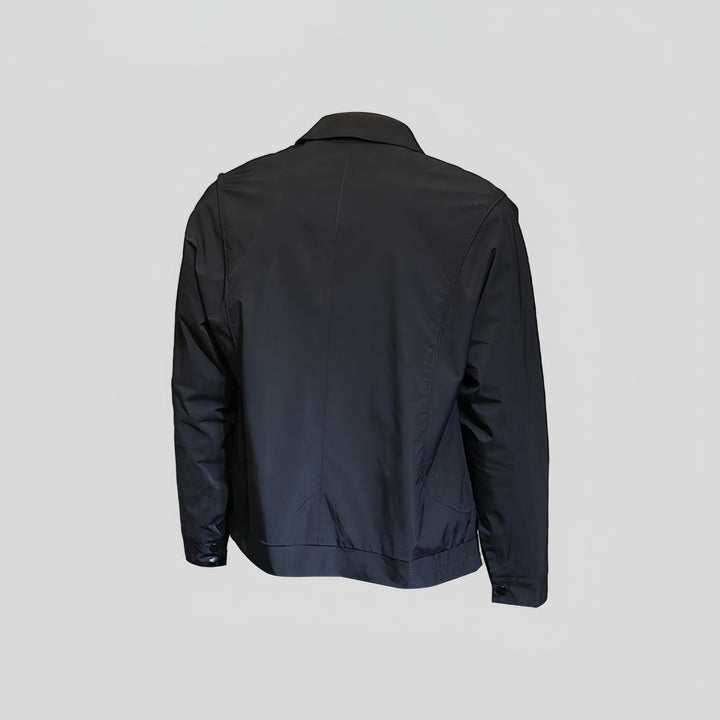 Men's Lightweight Coach Jacket with Snap Button Placket, Shirt Collar & Wind-Resistant Microfiber Mune Fashion