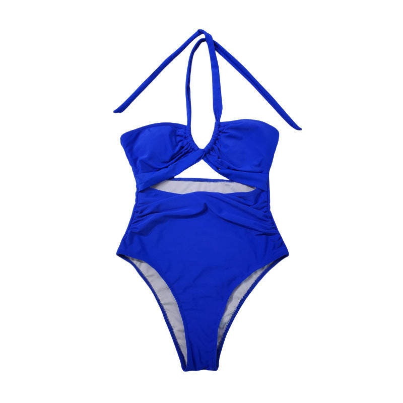 Women's One-Piece Swimsuit with Stylish Cross Design Mune Fashion