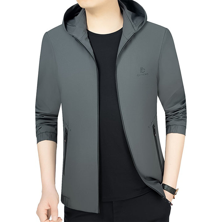 Men's Hooded Softshell Jacket with wind and water repellent membrane and zippered pockets Mune Fashion