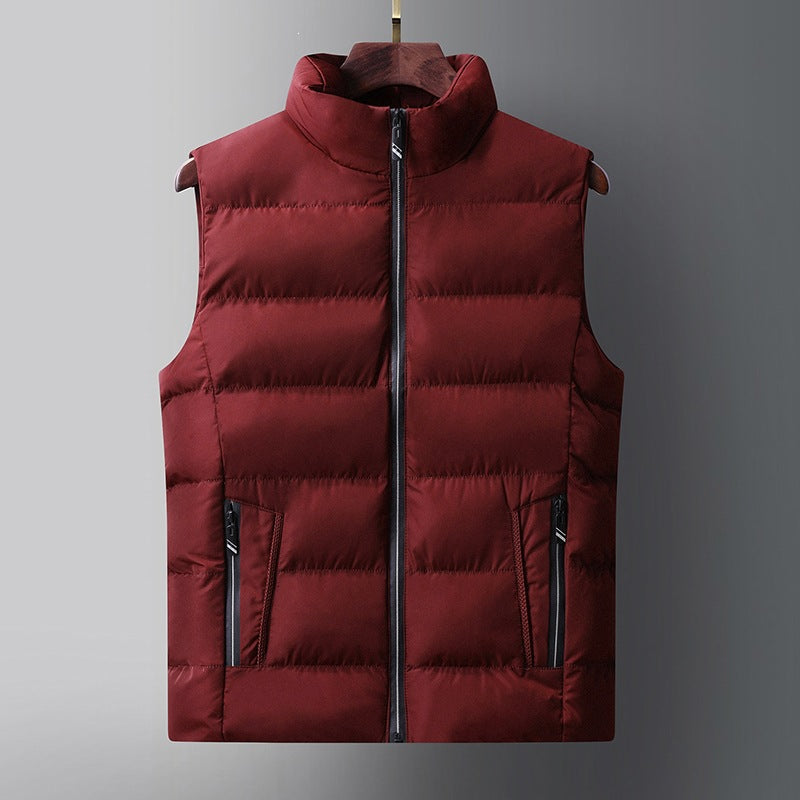 Men's quilted thermal vest with high collar, light insulation & zip pockets Mune Fashion