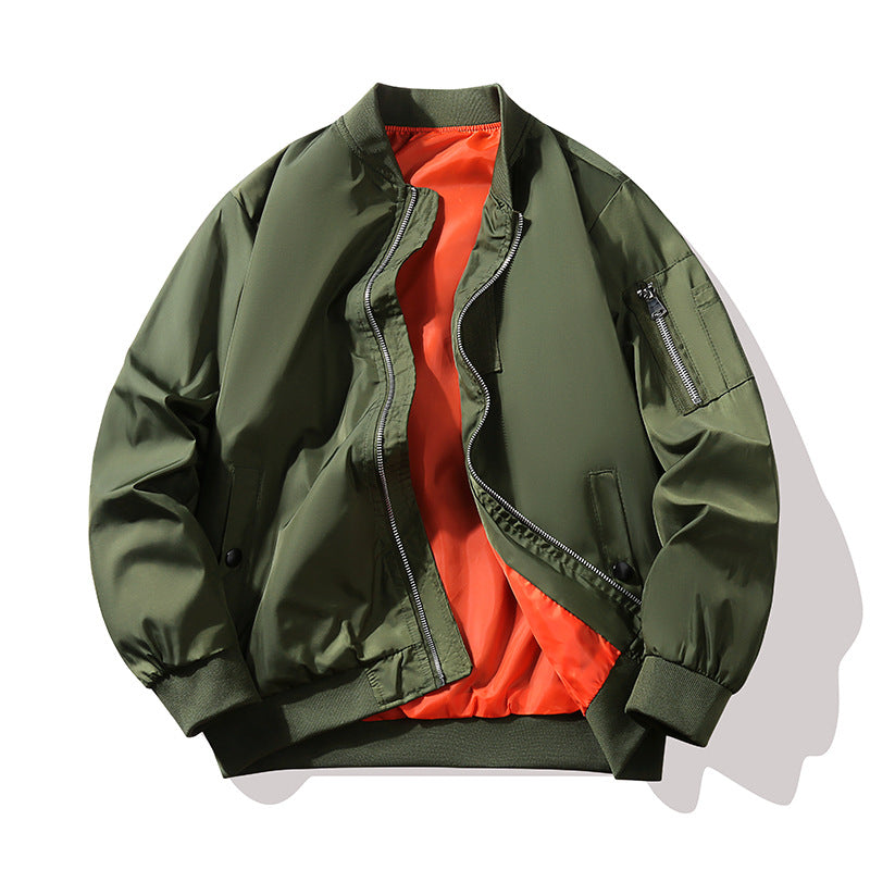 Men's fashionable bomber jacket with high collar and practical zip pockets Mune Fashion
