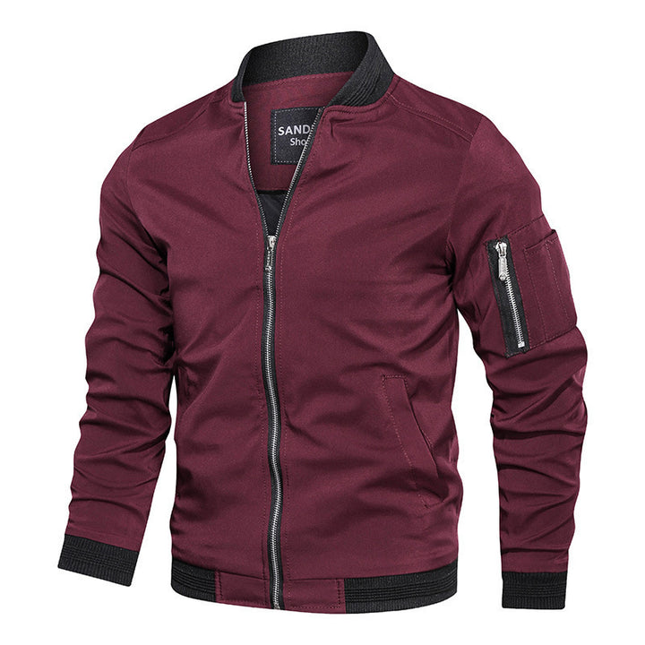 Men's lightweight bomber jacket with zipper and sleeve pocket Mune Fashion