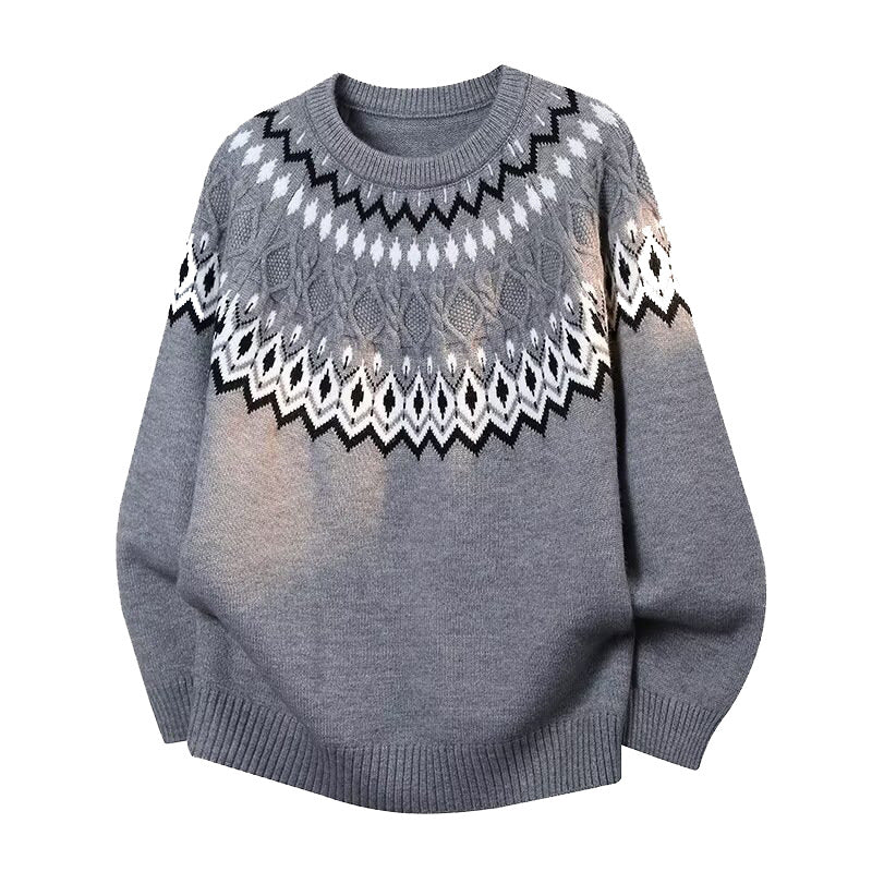 Ladies Fashionable Chunky Knit Sweater with Cable Design Mune Fashion