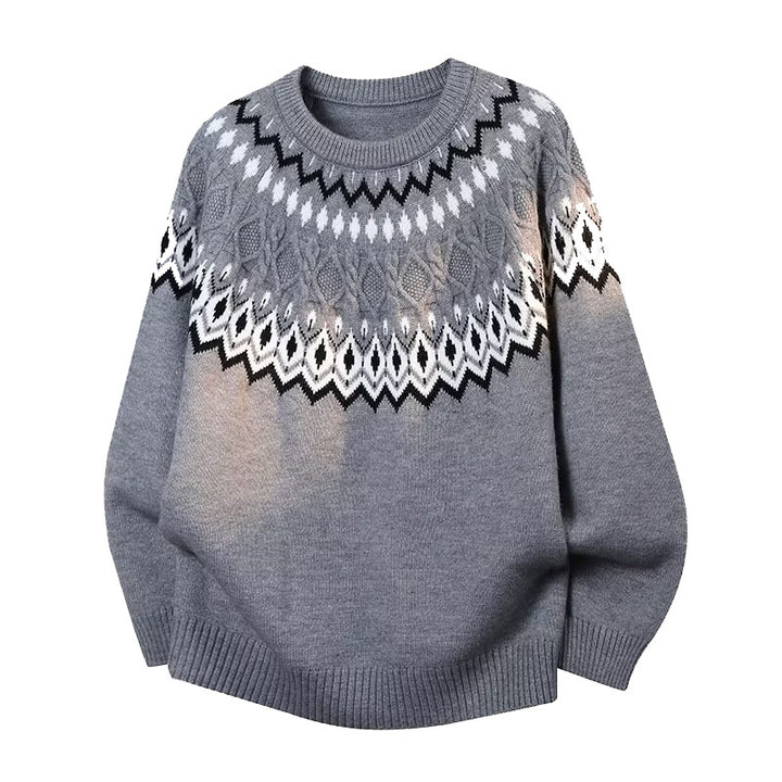 Ladies Fashionable Chunky Knit Sweater with Cable Design Mune Fashion