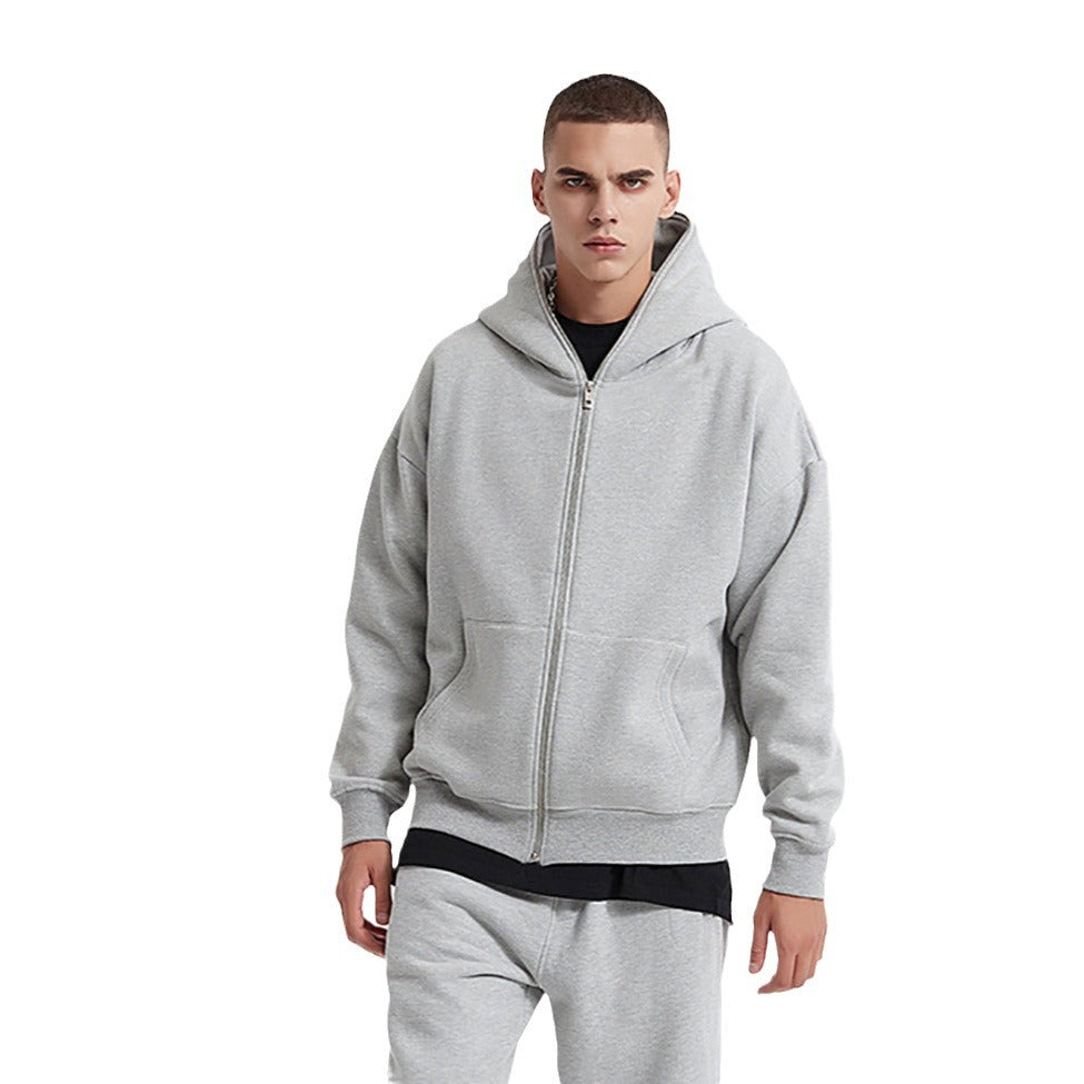 Unisex nan hooded jacket with continuous zipper, double-layered hood and kangaroo pockets Mune Fashion