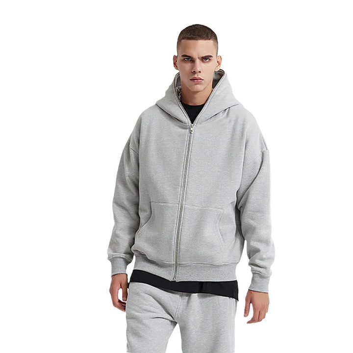 Unisex nan hooded jacket with continuous zipper, double-layered hood and kangaroo pockets Mune Fashion