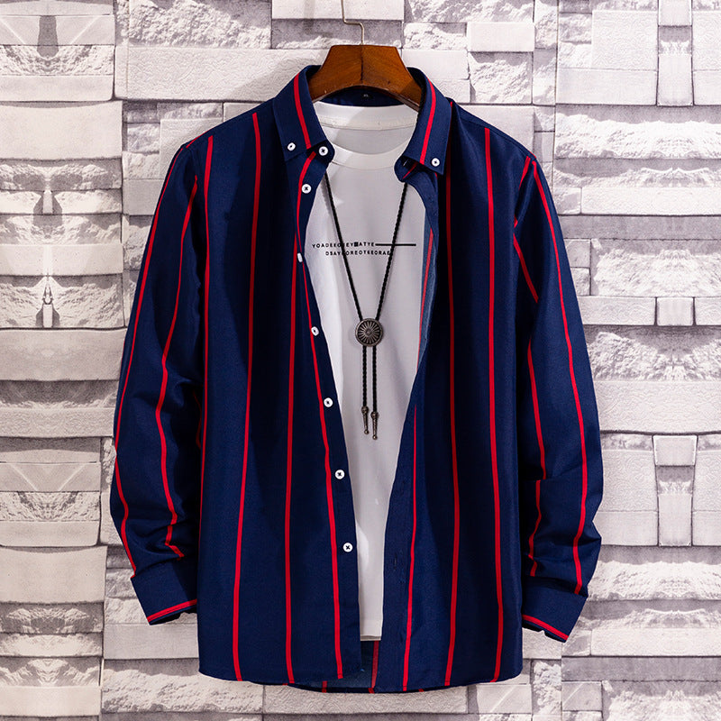 Men's casual shirt jacket made of a light cotton blend with button-down collar Mune Fashion