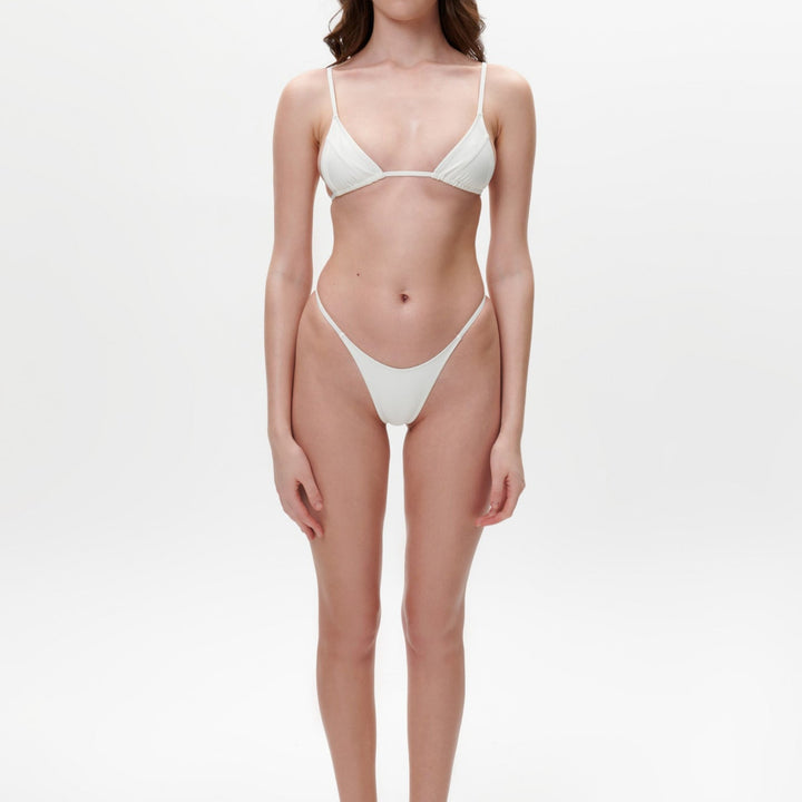 Women’s triangle bikini with ultra-high leg cut and fine gathering Mune Fashion