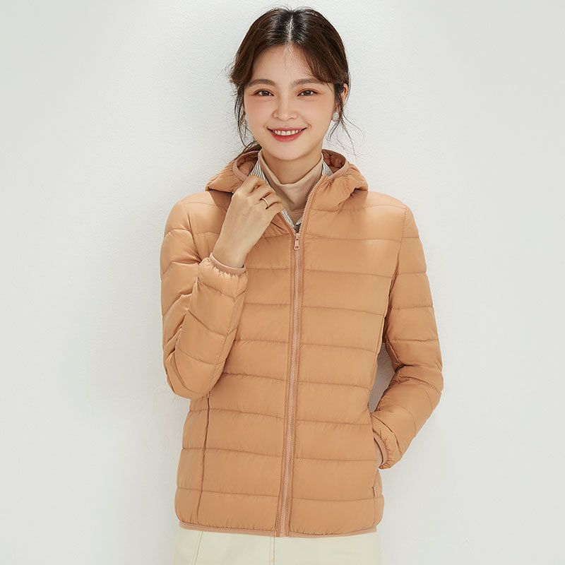 Women's Ultra-light Quilted Hooded Jacket with Ultra-flat Thermal Wadding Mune Fashion