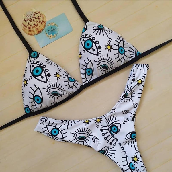 Women's triangle bikini with eye-catching graphic design Mune Fashion