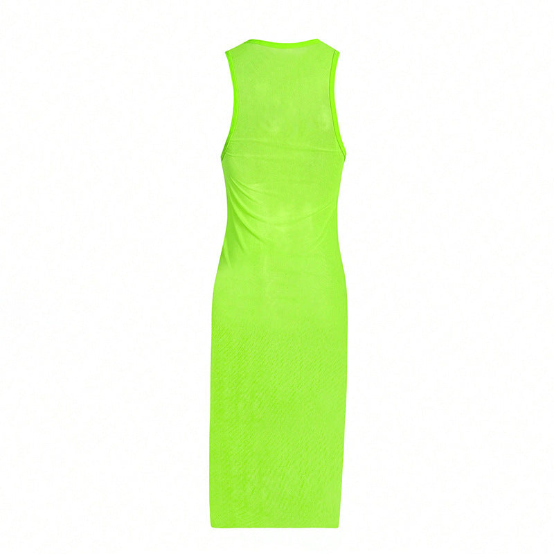 Women Elegant, figure-hugging midnight dress with pleats Mune Fashion