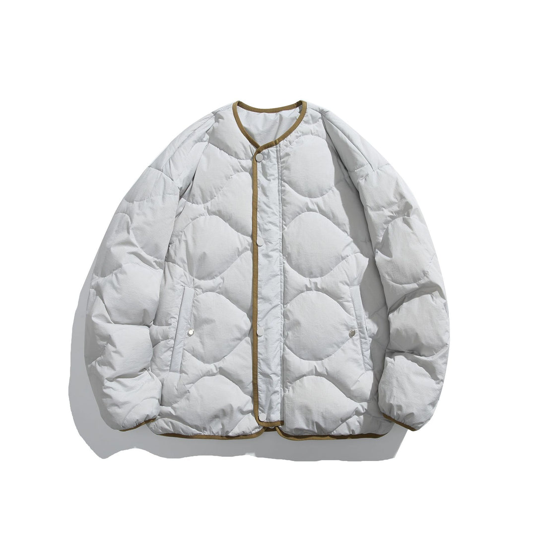 Unisex Boxy quilted liner jacket in oversized style with round neckline Mune Fashion