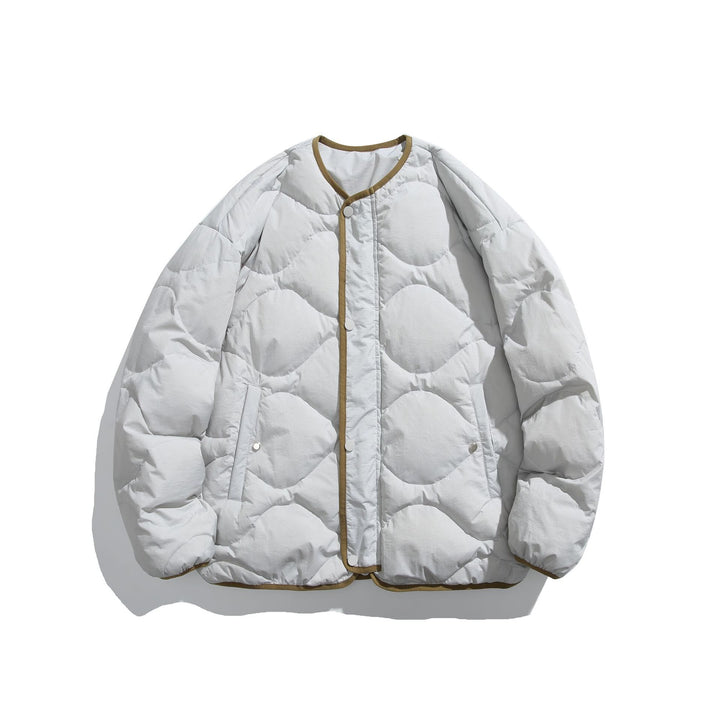 Unisex Boxy quilted liner jacket in oversized style with round neckline Mune Fashion