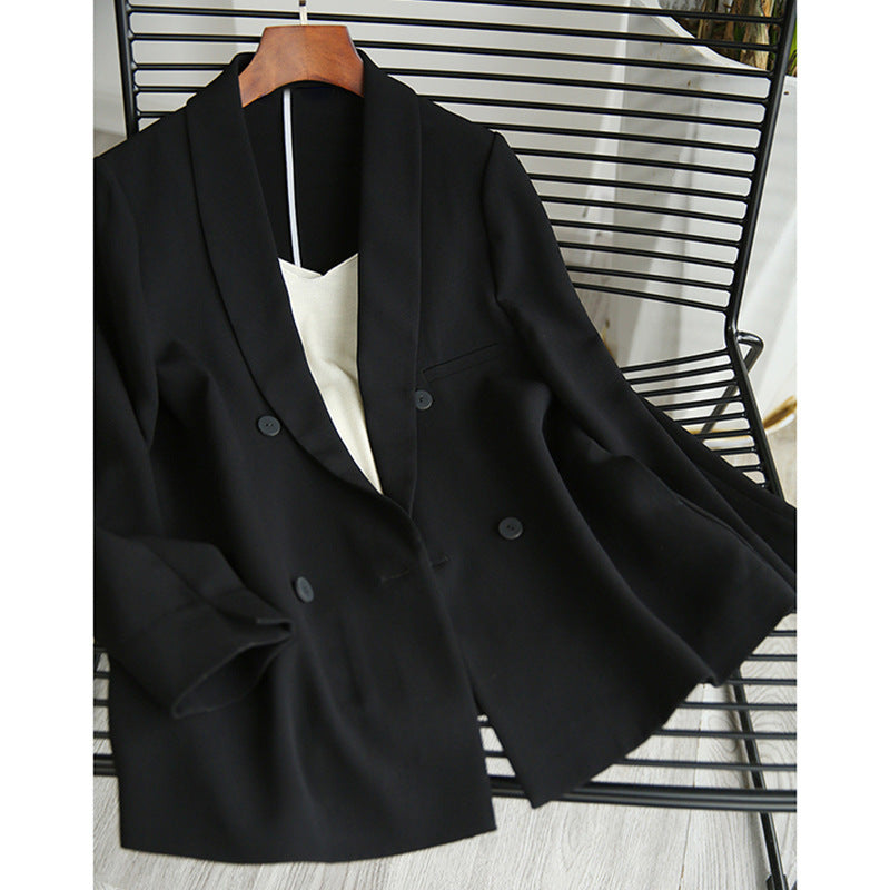 Women Classic Double-breasted Blazer Mune Fashion