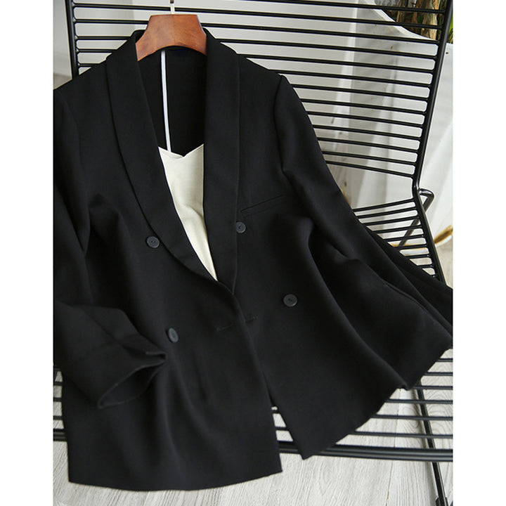Women Classic Double-breasted Blazer Mune Fashion