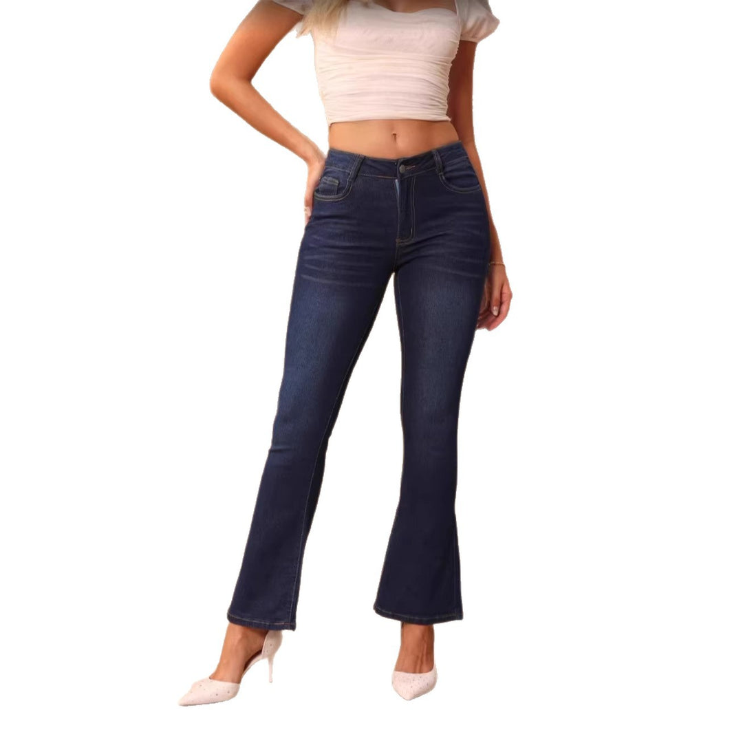 Women's high-waisted bootcut jeans with sculpting hip band Mune Fashion