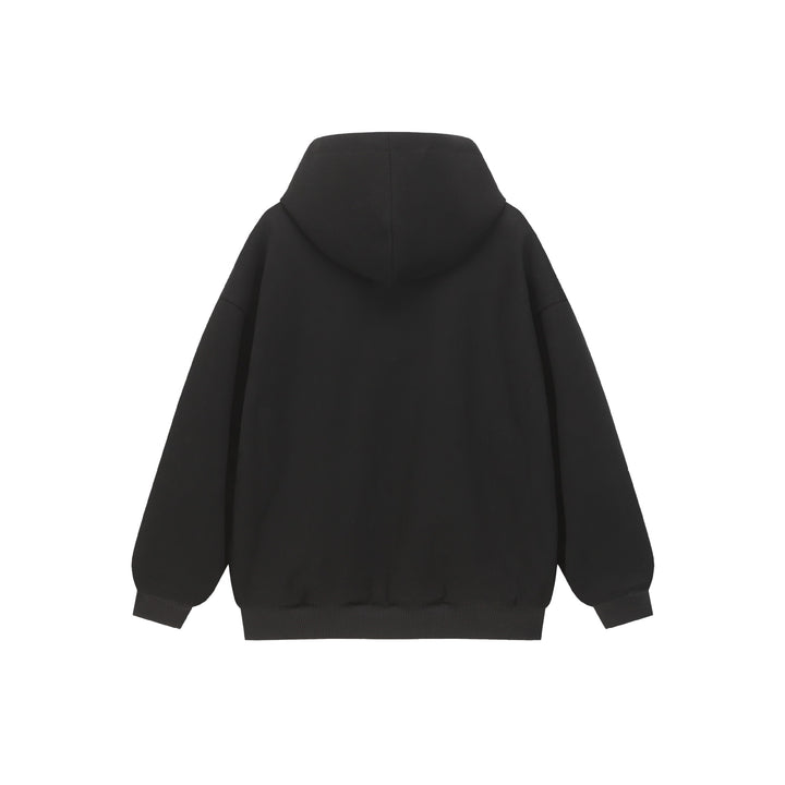 Unisex Oversize Hoodie with two-way zipper and checked lined hood Mune Fashion