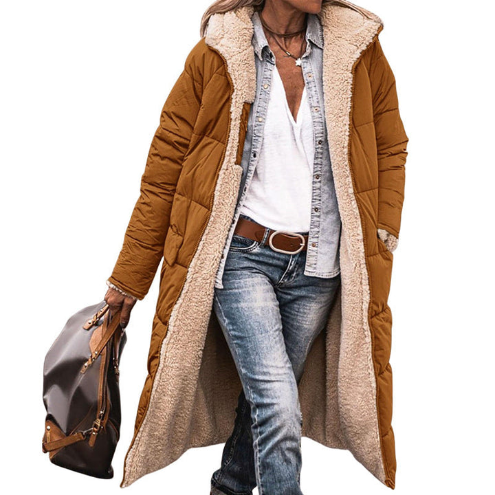 Ladies Long Padded Winter Jacket with Fleece Lining Mune