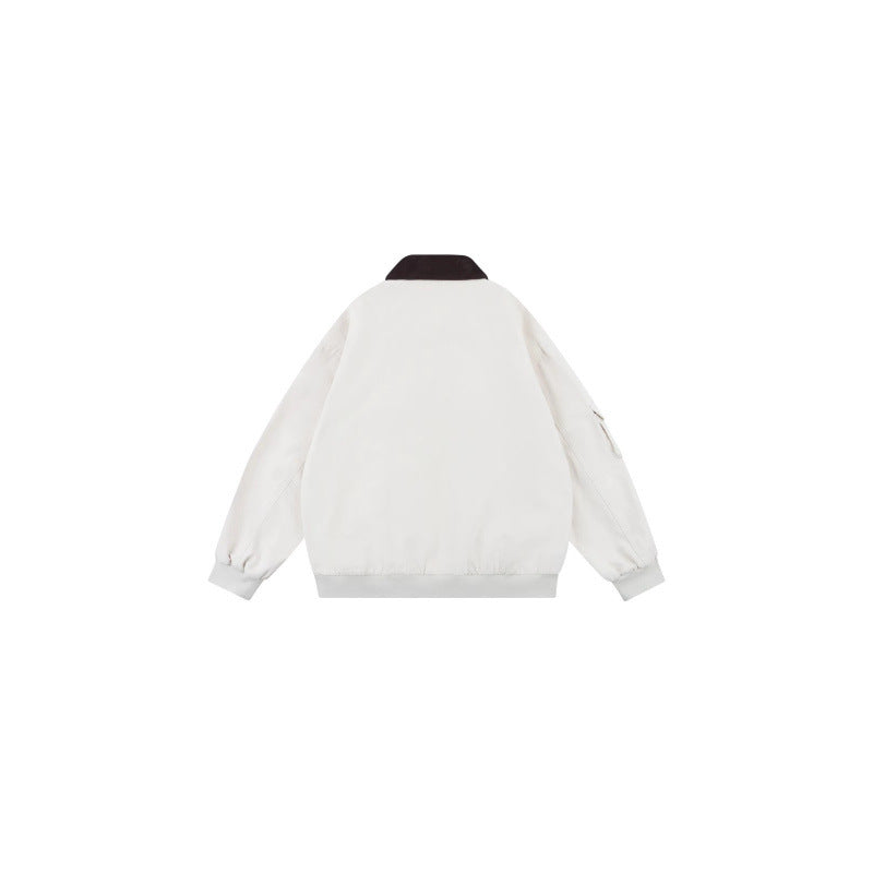 Unisex Oversized Blouson in Workwear style with cord collar and checked lined interior Mune Fashion