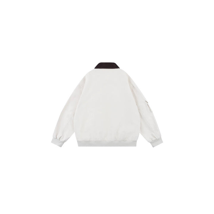 Unisex Oversized Blouson in Workwear style with cord collar and checked lined interior Mune Fashion