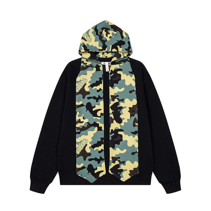 Women's hoodie sweatshirt with extra-long scarf look and front zip Mune Fashion