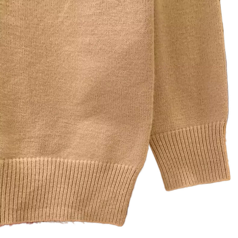 Men's Polo Collar Fine Knit Sweater with Emblem and Ribbed Cuffs Mune Fashion