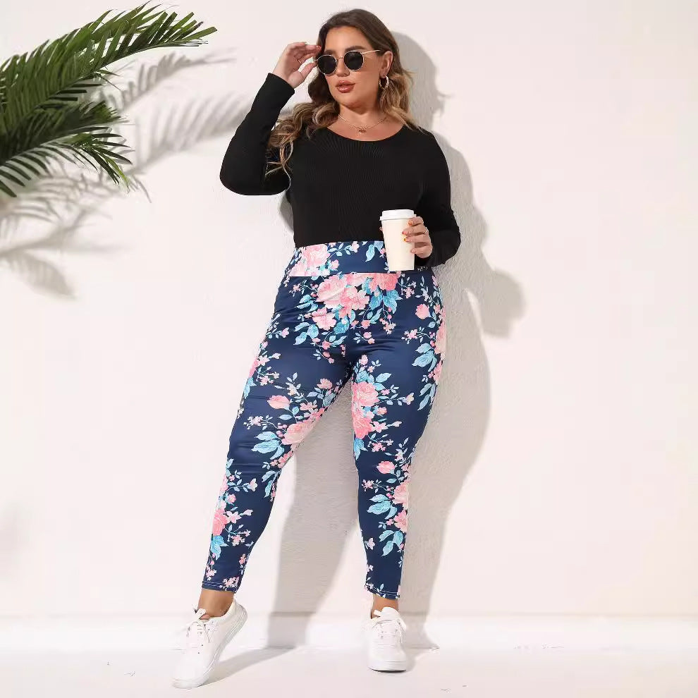 Ladies Flower Leggings Mune Fashion