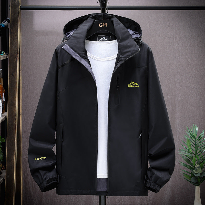 Women Lightweight Water-Repellent Outdoor Jacket with Hood, Chest Zip and Adjustable Cuffs Mune Fashion