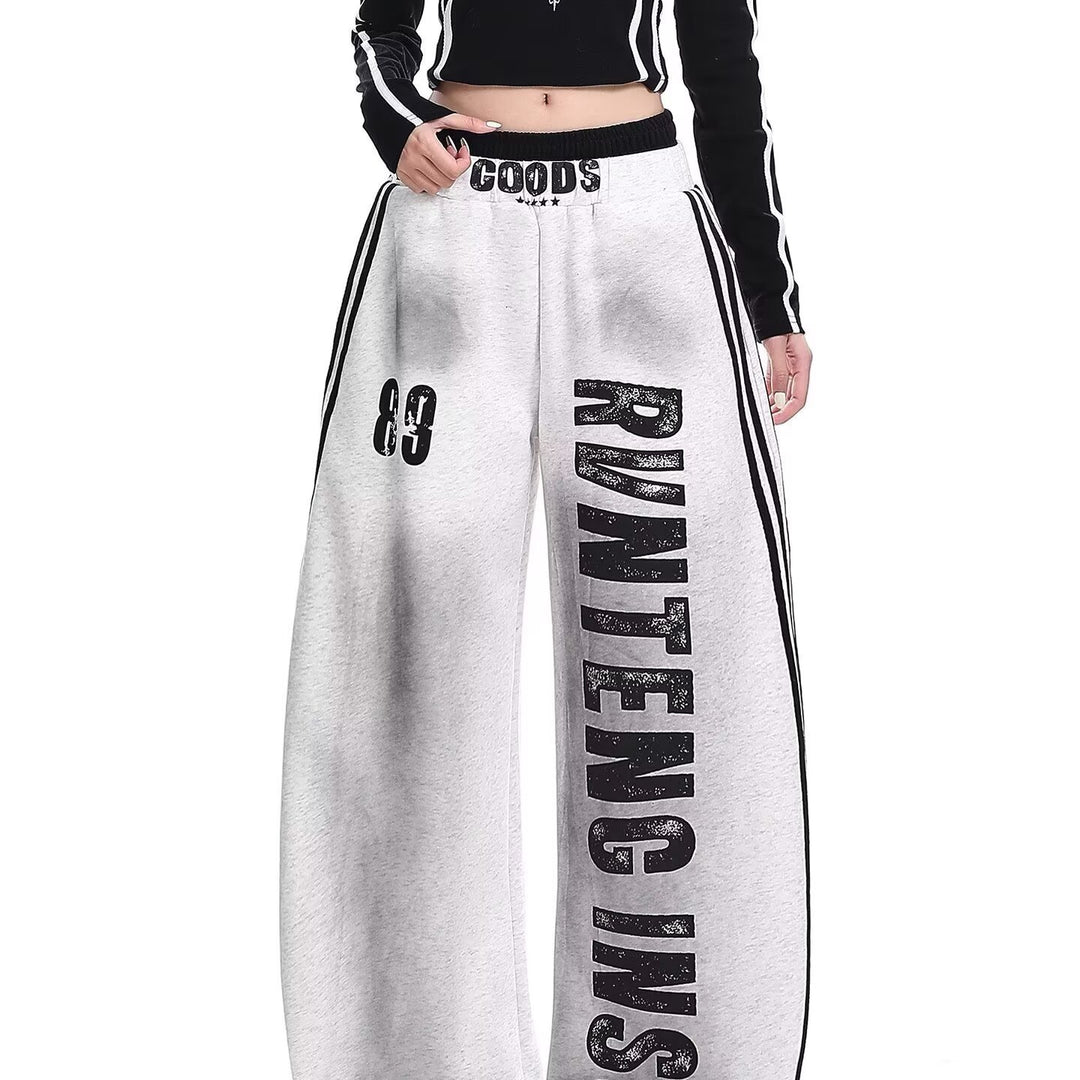 Women Wide Baggy Jogging Pants Mune Fashion