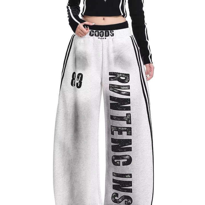 Women Wide Baggy Jogging Pants Mune Fashion