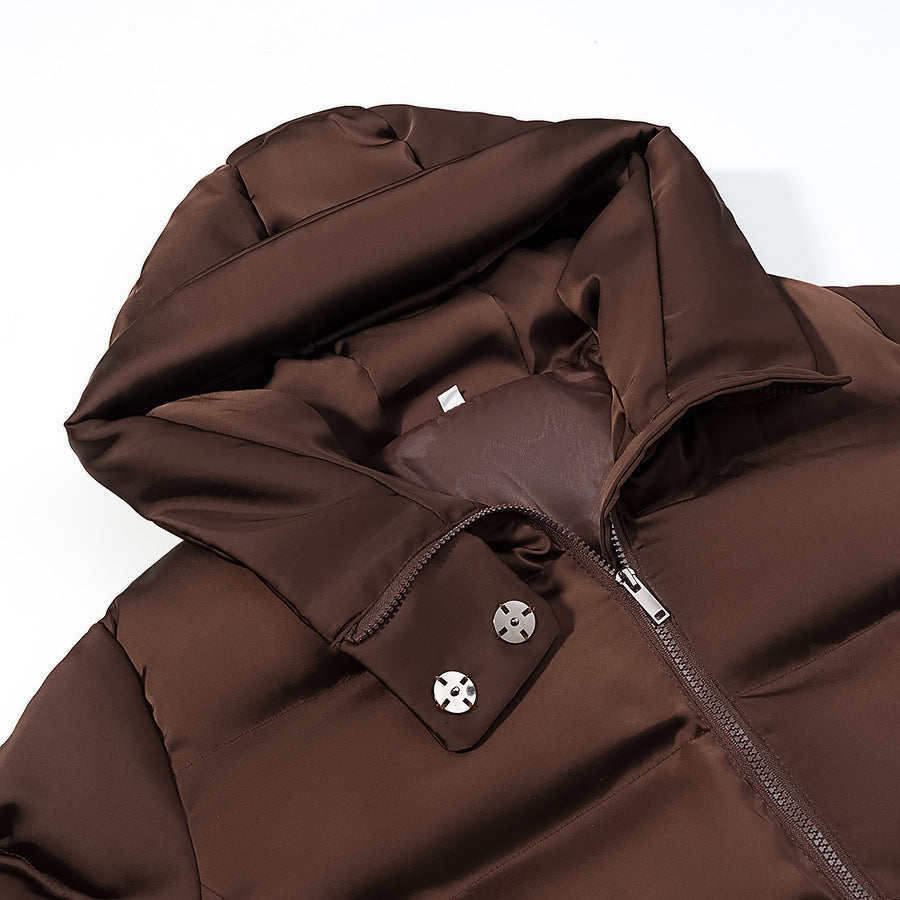 Women nan short padded quilted jacket with voluminous stand-up collar, concealed two-way zipper and practical side pockets Mune Fashion