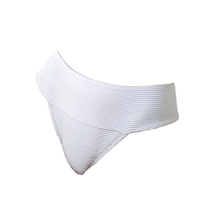 Women's High-Waisted Bikini Bottom with Fine Stripes Mune Fashion