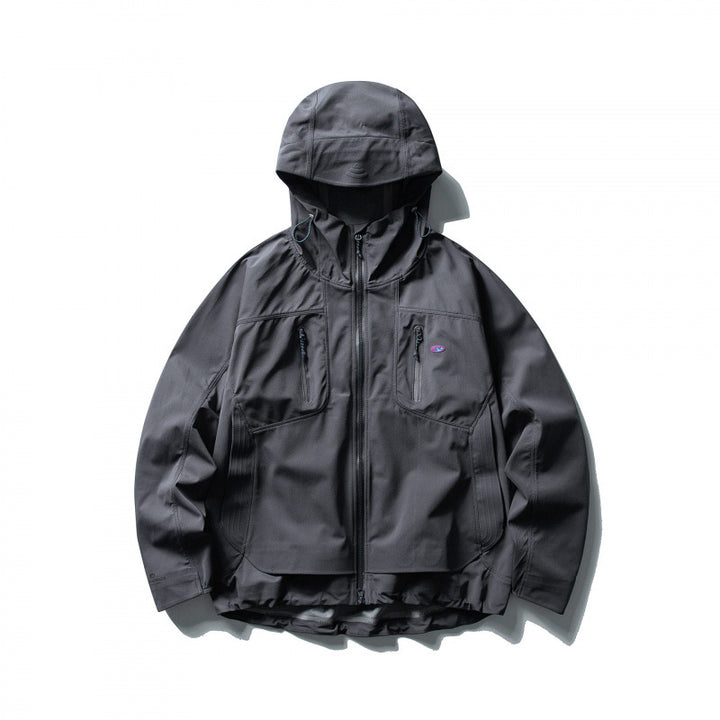 Unisex Lightweight Softshell Outdoor Jacket with Adjustable Hood, Water-Repellent Membrane, and Ergonomic Breast Pockets Mune Fashion